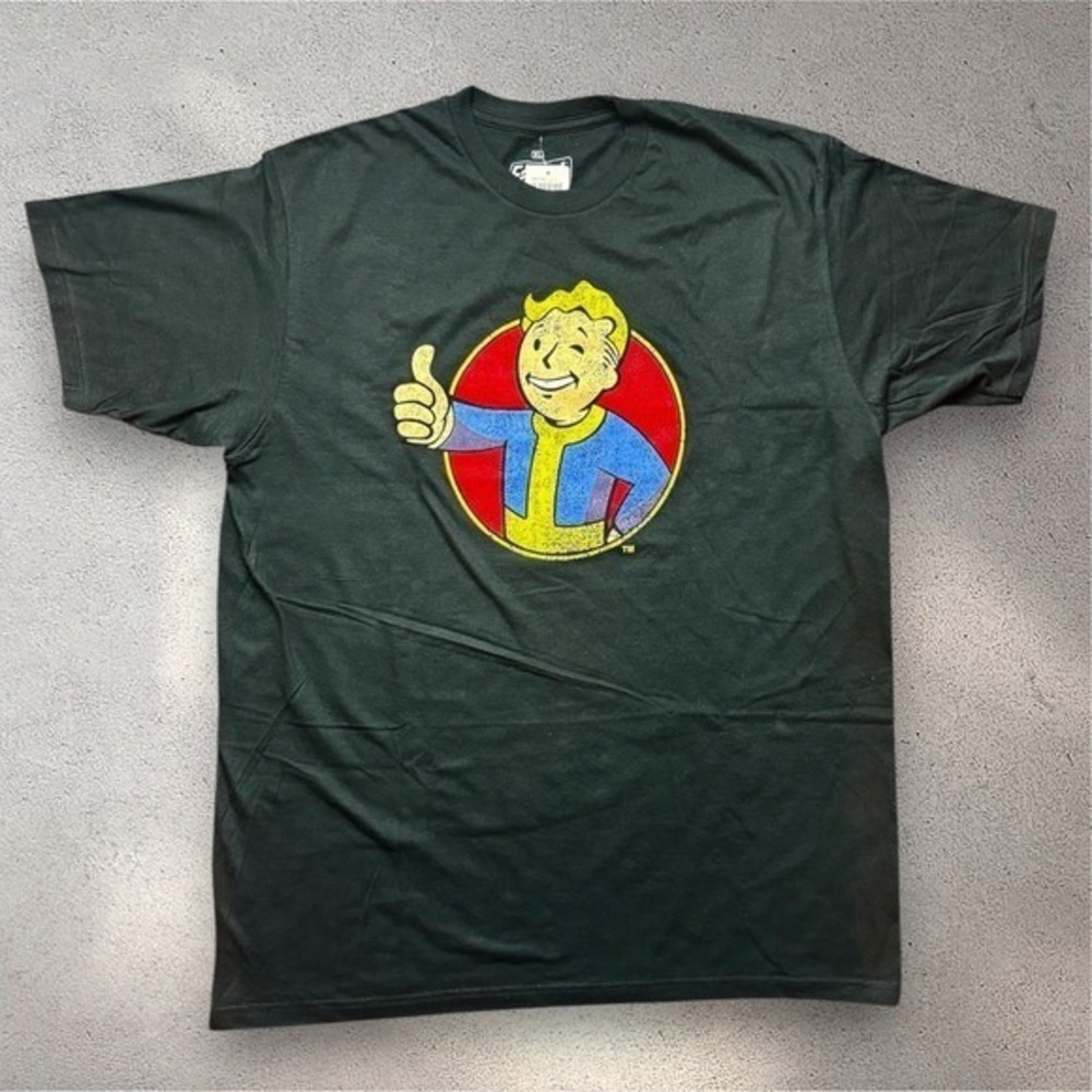 Fallout Vault Boy Tee Ripple Junction Hot Topic Black Graphic T-Shirt Mens XL